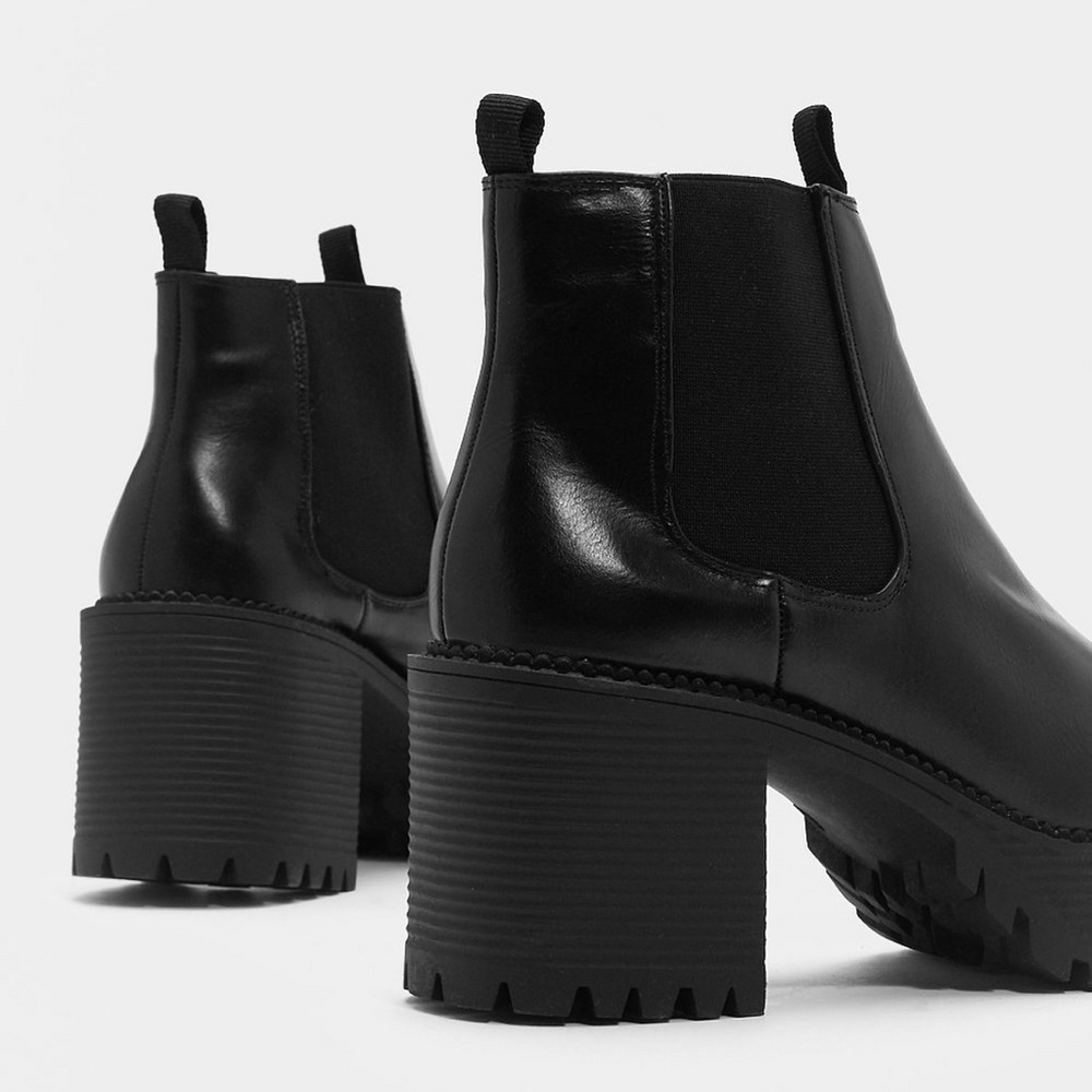 (NEW) High Platform Chelsea Boots Black - Picture 4 of 4